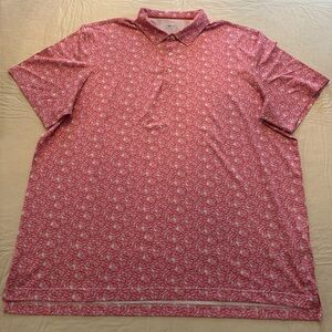 EUC Vineyard Vines Pink Floral-Print Polo XXL